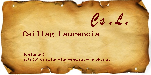 Csillag Laurencia névjegykártya